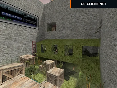 карта aim_rainforest_m4a1 для CS 1.6