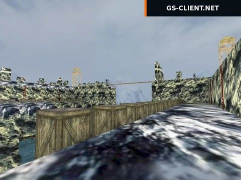 карта awp_snowmountains_waterfall для CS 1.6