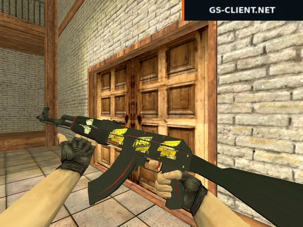 HD AK-47 Redline с наклейками