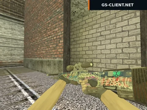 HD AWP Train Graffiti