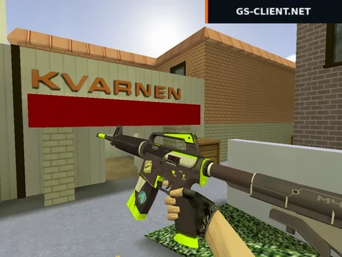 HD M4A1-S Green Cyrex с наклейками