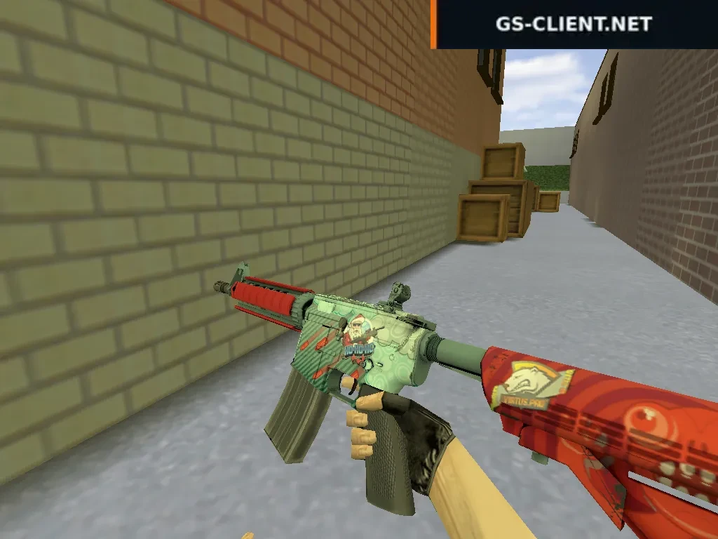 HD M4A4 Bullet Rain с наклейками