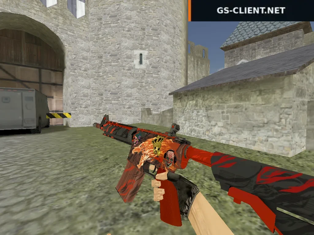HD M4A4 Howl с наклейками