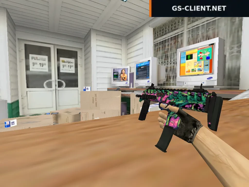 Модель MP7 Necrovore с анимацией осмотра